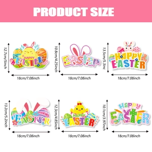 Dimensions des serre-têtes de Pâques avec œufs et poussins pour décoration de fête