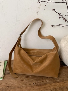 Large Capacity Women Hobo Bag Retro Synthetic Leather Shoulder Bag With Adjustable Strap Minimalist Daily Commute Underarm Bag