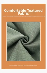 Macro shot of durable dark green oxford fabric texture with scratch resistant properties