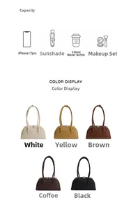 Litchi pattern Boston bags in five colors with multi-item storage capacity view