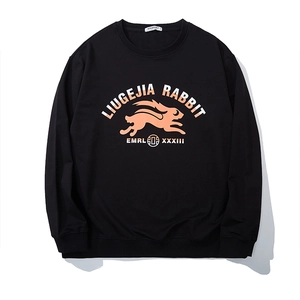 Men Plus Size Fashion Cartoon Rabbit Graphic Printed Sweatshirt Crew Neck Long Sleeve Streetwear Cotton Blend Casual Top