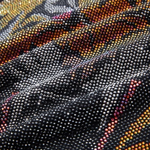 T-shirt d'automne pour hommes avec motif tigre en strass et texture cristal de luxe