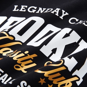 Sweat-shirt noir oversize avec imprimé graphique Pooky Varsity Club et détails dorés