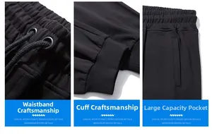 Détail du pantalon de jogging pour homme avec taille élastique et chevilles côtelées