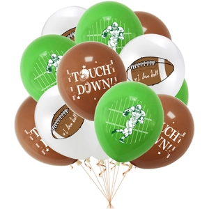 American Football Theme Party Latex Balloons Printed Rugby Helmet Touch Down Decor For Boys Birthday Sports Events
