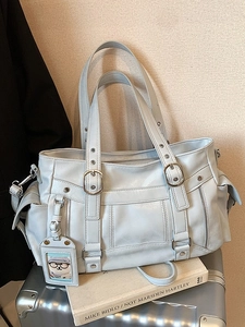Women's Retro PU Leather Large Capacity Tote Bag Multi-pocket Crossbody Shoulder Bag Vintage Streetwear Handbag For Daily Commuting