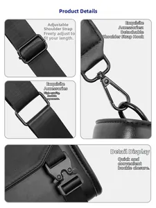 Detail view of durable nylon shoulder strap and quick-release metal tactical buckle