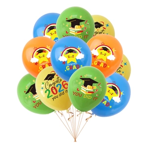 Ballons de fête de remise des diplômes 2026 colorés avec imprimés Congrats Grad