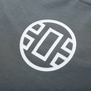 Charcoal grey oversized t-shirt featuring a minimalist white geometric bear print
