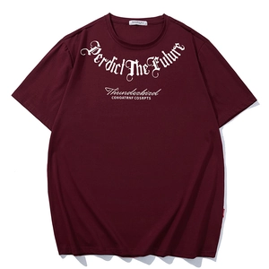 Men's Plus Size Fashion Gothic Letter Print T-Shirt Loose Fit Short Sleeve Cotton Streetwear Casual Summer Top XL-12XL