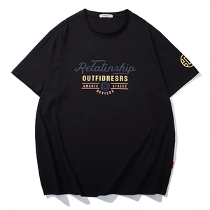 Men's Plus Size Casual Cotton Blend T-Shirt Letter Print Round Neck Short Sleeve Loose Fit Summer Streetwear Top