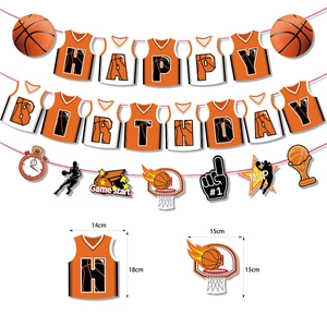 Maße der Basketball-Girlande mit 14x18 cm Trikots und 15x15 cm Korb für Geburtstagsparty