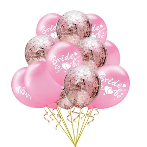 Set de ballons confettis or rose et roses Bride to be pour décoration de mariage