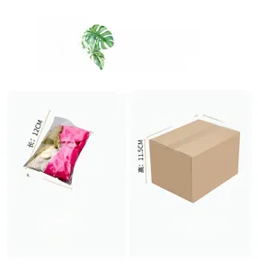 Detail of rose gold Team Bride confetti balloon set with packaging and size dimensions