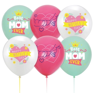 Mother's Day Theme Party Balloons Latex Balloons Best Mom Ever Happy Mother's Day Printed Decoration Balloons For Celebration Home