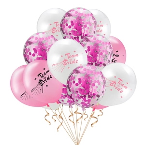 Team Bride rose gold confetti balloon set for wedding and hen party decorations
