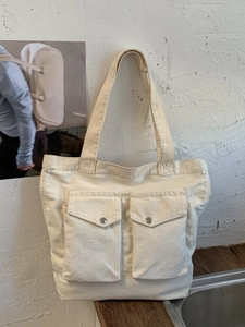 Damen Casual Segeltuch Tragetasche Große Kapazität Leicht Utility Doppeltaschen Schultertasche Minimalistisch Pendeln Handtasche