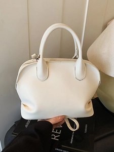 Fashionable Women PU Leather Tote Bag Large Capacity Litchi Plain Pattern Shell Handbag Topstitching Shoulder Crossbody Bag