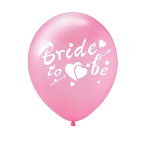 12 inch rose gold Bride to be latex balloon with white lettering for bridal shower decor