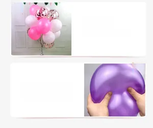Detail of 12-inch latex party balloons showing material thickness and vibrant elasticity