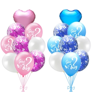Gender Reveal Party Ballon Set Für Baby Shower Dekorationen Herz Folienballons Latex Pailletten Ballons Boy Or Girl Thema