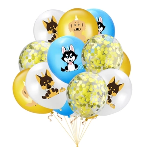 Ensemble de Ballons en Latex Thème Chien de Dessin Animé Décoration de Fête Anniversaire Husky Golden Retriever