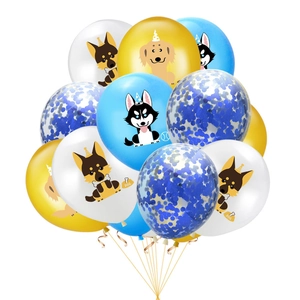 Ballons colorés en latex de 12 pouces pour décoration de fête d'anniversaire chien