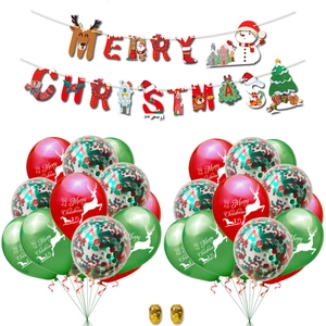 Set decorativo di Natale con striscione, palloncini renna e palloncini con coriandoli
