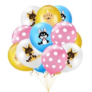 Kit de ballons en latex 12 pouces motifs chiens pour décoration de fête d'animaux