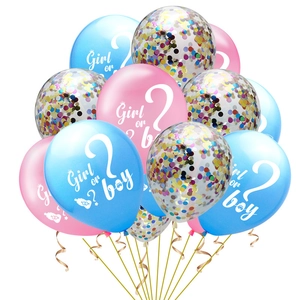 Set di palloncini Gender Reveal con stampa Girl or Boy per decorazioni baby shower