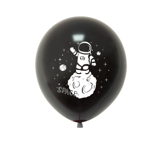 Ballon astronaute noir de 12 pouces pour décoration de fête d'anniversaire Espace