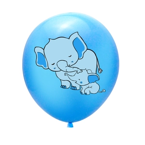 Ballon en latex éléphant bleu pour décoration de fête d'anniversaire garçon et naissance