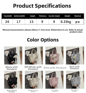 Tabella delle taglie e opzioni di colore per l'elegante borsa a secchiello da donna in PU
