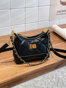 Mode Rautensteppung PU Leder Schultertasche Für Damen Mini Kette Umhängetasche Urban Casual Stilvolle Kleine Handtasche