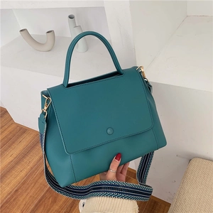 Urban Simple Women PU Leather Tote Bag Large Capacity Crossbody Bag With Wide Geometric Woven Strap Handbag Daily Travel