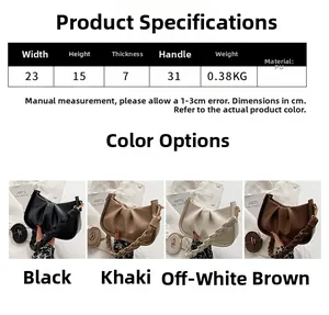 Spécifications de taille et tableau des matériaux pour sac bandoulière en cuir PU