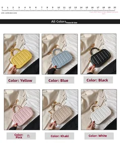 Vertical quilted box bags for women with chain strap and woven handle in six colors