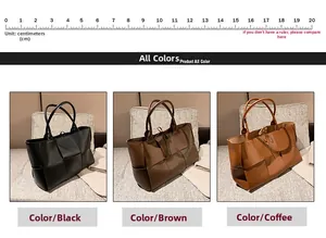 Comparaison détaillée de sacs cabas en cuir tressé en noir, café et marron