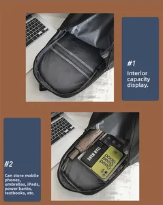 Intérieur spacieux du sac à dos fantôme avec compartiment laptop et poches latérales