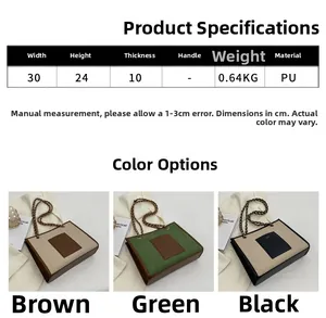 Paramètres de taille détaillés et options de couleur pour le grand sac fourre-tout