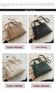 Detailed comparison of four color options for the stylish lychee textured crossbody bag