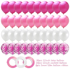 40pcs set of rose gold confetti and latex balloons for wedding and birthday party decor