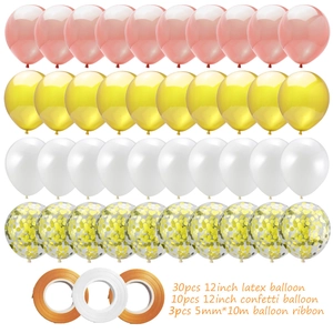 40pcs rose gold confetti balloon set with 12-inch latex balloons and ribbon for parties