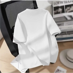 T-shirt classique en coton blanc 100% coupe décontractée avec style rétro américain