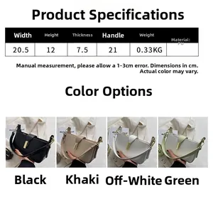 Guide des tailles et couleurs pour sacs bandoulière en similicuir en quatre coloris