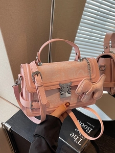 Vintage Floral Embroidered PU Leather Underarm Bag For Women Elegant Small Handbag With Animal Charm Shoulder Crossbody Bag
