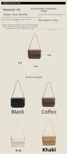 Spécifications de taille pour un sac à bandoulière en similicuir semi-circulaire
