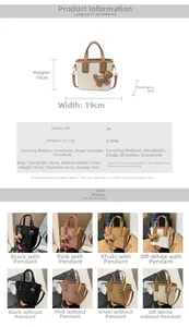 Spécifications de taille et variantes de couleur du sac seau matelassé pour femmes