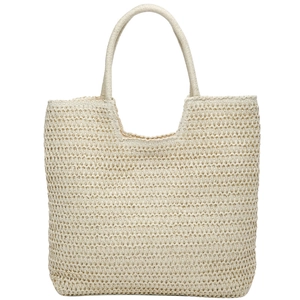 Grand sac fourre-tout en paille tissée avec poignées rondes pour la plage et l'usage quotidien