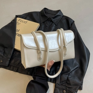 Women PU Leather Underarm Shoulder Bag Rectangular Flap Square Handbag Versatile Minimalist Korean Fashion Small Bag For Daily